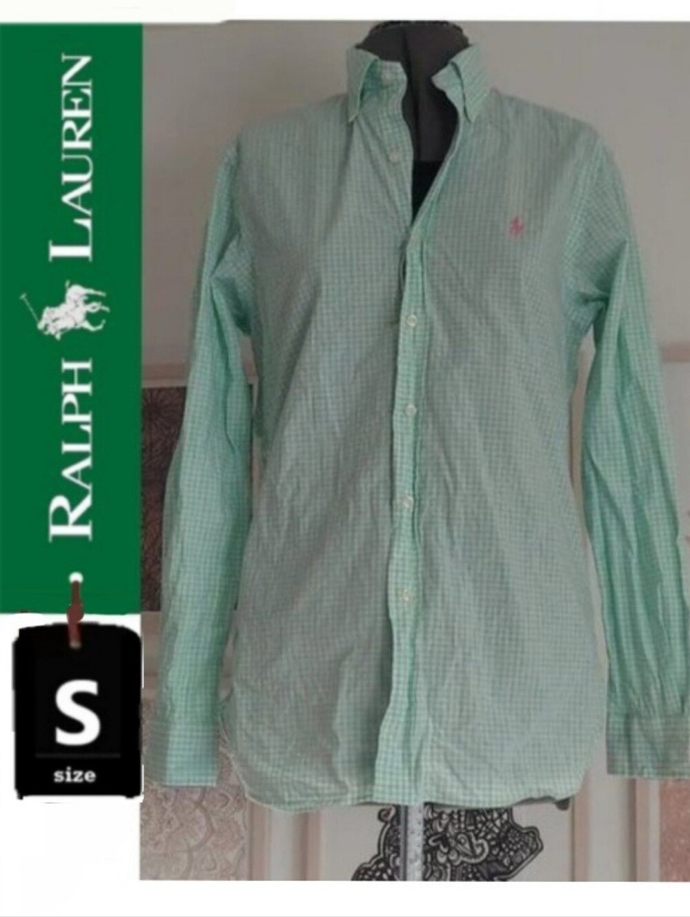☂️3/$30 Ralph Lauren plaid dress shirt, size small